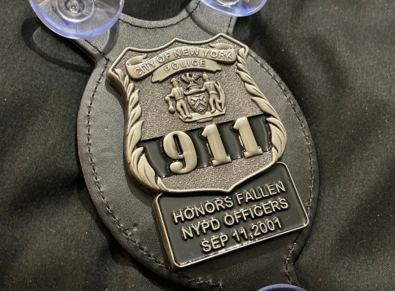 9/11 NYPD Car Windshield Medallion