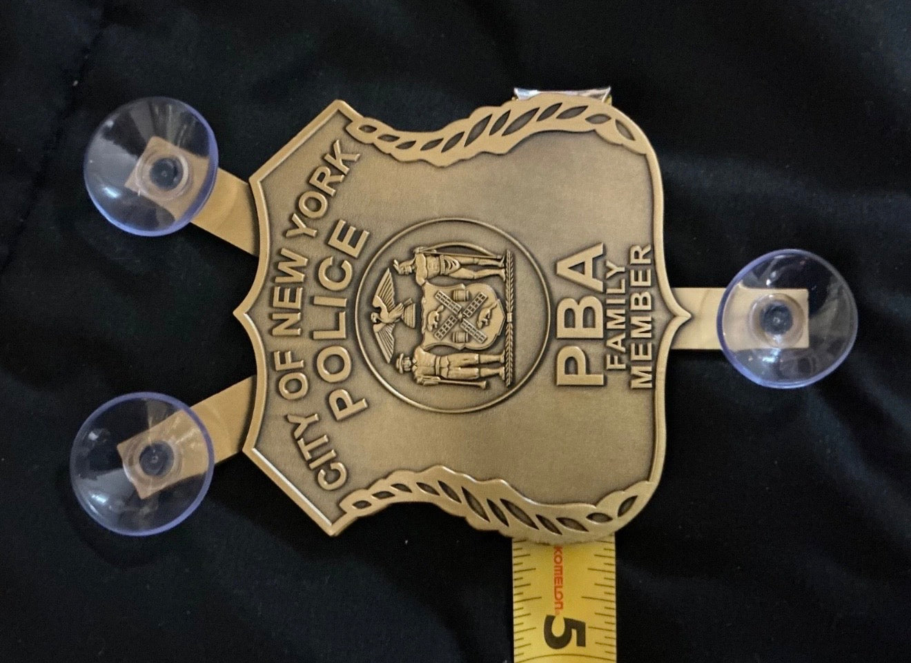 NYPD Gold Novelty window Shield medallion Display(Family Member)