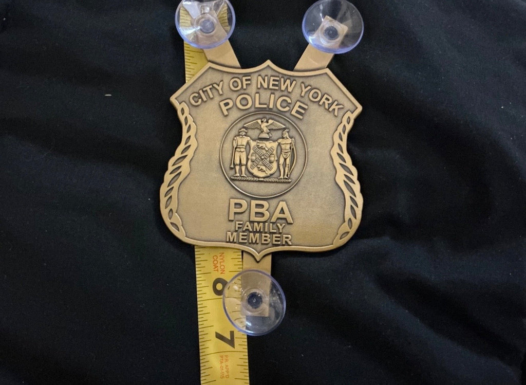 NYPD Gold Shield Medallion For Car Windshield                   ***Family Member***