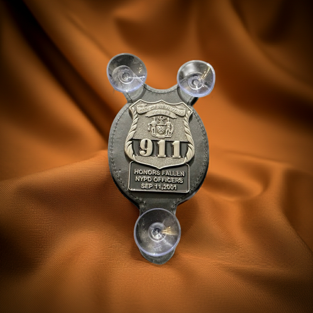 9/11 NYPD Car Windshield Medallion