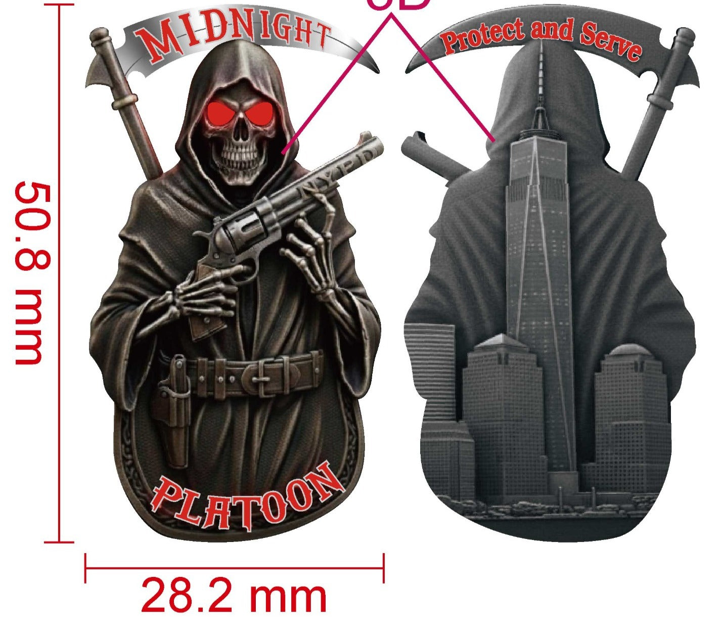 Grim Reaper NYPD Midnight Platoon First Look at Coin Rendering  (Pre-Sale)